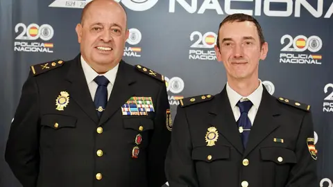 Toma de posesión del nuevo inspector jefe de la Comisaría Local de Astorga, Francisco Javier Martín García, con la presencia del Jefe Superior de Policía de Castilla y León, Juan Carlos Hernández Muñoz, y del subdelegado del Gobierno, Héctor Alaiz Moretón, además del comisario principal jefe provincial de la Comisaría de León, Miguel Ángel del Diego Ballesteros./ CAMPILLO