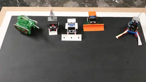Competición de robots de 'minisumo' en Industriales