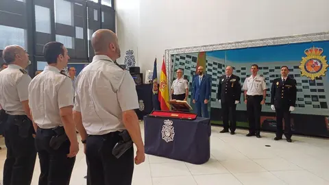 Toma de posesión del inspector jefe Rodríguez Domínguez en la Comisaría de San Andrés del Rabanedo.