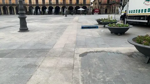 La emblemática Plaza Mayor de León, en el corazón del Casco Histórico, tras su remodelación./ A.F.R.
