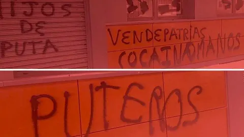 Imagen de las pintadas facilitadas por Juventudes Socialistas de León.