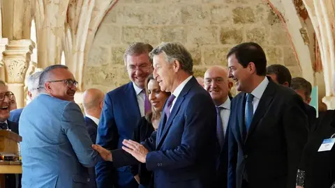 El presidente de la Junta, Alfonso Fernández Mañueco, y el presidente nacional del PP, Alberto Núñez Feijóo, participan en el 11º Congreso Regional Empresa Familiar Castilla y León, ''Somos Futuro''. Fotos: Miriam Chacón Antón