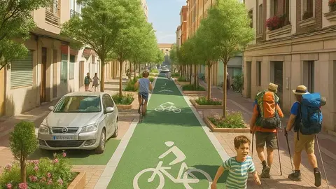 Una propuesta urbana impulsada por @LeonArqNow imagina una ciudad más habitable y sostenible, donde las calles se tiñen de verde y se recuperan espacios para los peatones, ayudada por la tecnología y el anhelo ciudadano.