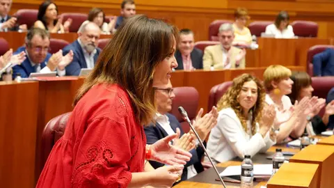 Pleno de las Cortes de Castilla y León durante la sesión de este martes. Foto: Miriam Chacón