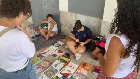 El tradicional Mercadillo de Gelete, este miércoles en la antigua estación de tren.
