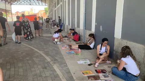 El tradicional Mercadillo de Gelete, este miércoles en la antigua estación de tren.