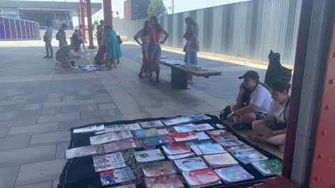 El tradicional Mercadillo de Gelete, este miércoles en la antigua estación de tren.