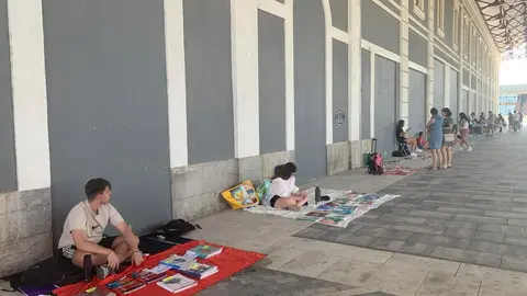 El tradicional Mercadillo de Gelete, este miércoles en la antigua estación de tren.