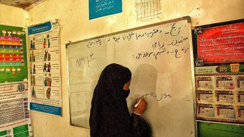 Un grupo de alumnas del la escuela rural comunitaria de Koz Dawlatkhil en la región afgana de Paktia. Foto: Alfonso F. Reca