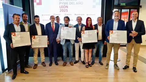 La empresa Drasanvi, dedicada desde 1993 a desarrollar, distribuir y comercializar productos naturales para la salud, belleza y bienestar, recibió este lunes el Premio Pyme del Año 2025 de León, un galardón que conceden el Banco Santander y la Cámara de Comercio de León, en colaboración con la Cámara de España y el Diario de León. Foto: Campillo