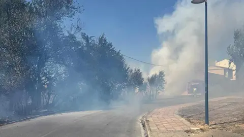 Imagen de un segundo incendio desatado este miércoles en la zona de Armunia.