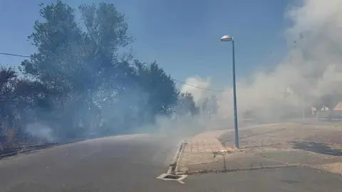 Imagen de un segundo incendio desatado este miércoles en la zona de Armunia.