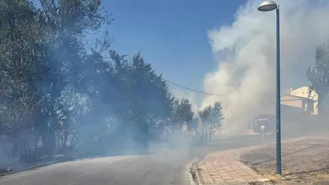 Imagen de un segundo incendio desatado este miércoles en la zona de Armunia.