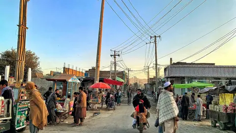 Entrada a uno de los pueblos de la provincia de Maidan Wardak, en Afganistán. Foto: Alfonso F. Reca