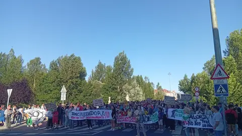 Cientos de vecinos marcharon este jueves por las calles de Puente Castro para exigir la paralización del proyecto de red de calor impulsado por la Junta. Anuncian una nueva movilización el próximo 30 de julio frente a la delegación territorial de la Junta.