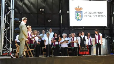 Celebración de la XXXII Fiesta de la Sobarriba, con la procesión de los Santos Patronos de cada localidad del municipio de Valdefresno. Foto: Miguel Ángel García.