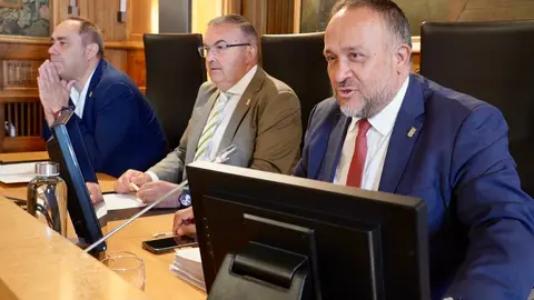 Pleno ordinario de la Diputación de León, en cuyo orden del día se encuentra la toma de posesión de dos nuevos diputados. Foto: Campillo.
