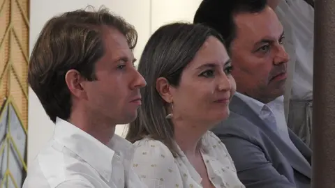 Acto de presentación de la 68 edición de la Feria Internacional de Muestras de Asturias, con la participación de los presidentes de las Cámaras de Comercio de León y Gijón, Javier Vega y Félix Bargaño; el alcalde de León, José Antonio Diez; el delegado territorial de la Junta, Eduardo Diego; el vicepresidente de la Diputación, Roberto Aller, y el director general de la Feria, Álvaro Alonso, entre otros.