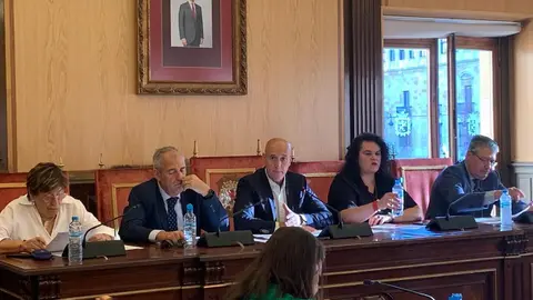 Protestas contra la planta de biomasa en el pleno municipal de León
