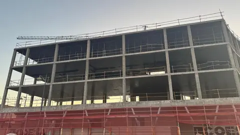 Imagen del avance de las obras de la nueva residencia universitaria de La Serna.