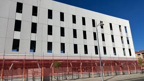 Imagen del avance de las obras de la nueva residencia universitaria de La Serna. Foto: Burón arquitectos.