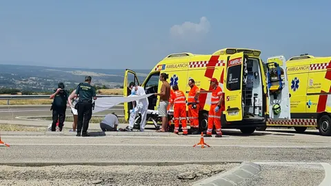 Tres heridos tras una colisión por alcance en la N-630 a la altura de Sariegos del Bernesga.
