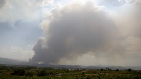 Incendios entre las comarcas del Bierzo y La Cabrera (León). Foto: César Hornija.