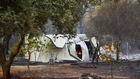 Las Médulas, Patrimonio de la Humanidad, devastadas por el fuego: centenares de castaños centenarios arrasados. El incendio arrasa el emblemático paraje y deja tras de sí un paisaje desolador que enluta a la comunidad local. Fotos de Diputación de León