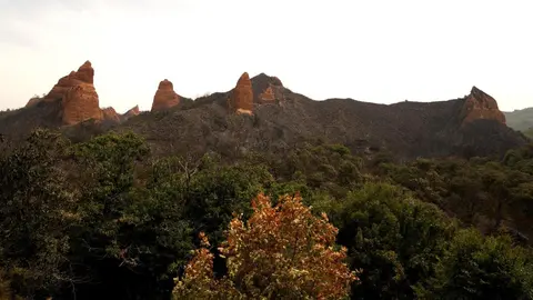 Efectos incendio en Las Médulas. Foto: César Hornija.