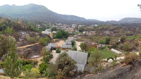 Efectos incendio en Las Médulas. Foto: César Hornija.