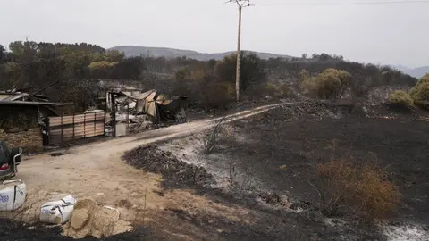 Efectos incendio en Las Médulas. Foto: César Hornija.