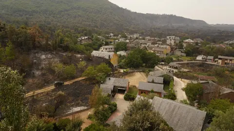 Efectos incendio en Las Médulas. Foto: César Hornija.