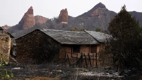 Efectos incendio en Las Médulas. Foto: César Hornija.