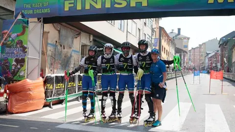 Primera jornada de la IX Xamascada Valle de Laciana Campeonatos de Europa Alpino en Línea que se celebra en Villablino.