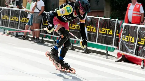 Primera jornada de la IX Xamascada Valle de Laciana Campeonatos de Europa Alpino en Línea que se celebra en Villablino.