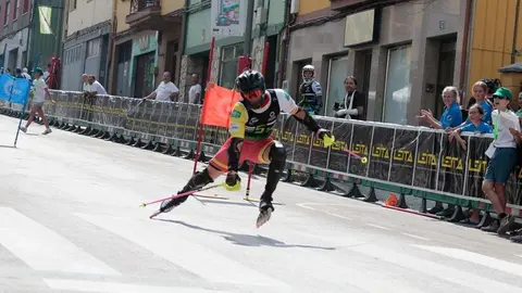Primera jornada de la IX Xamascada Valle de Laciana Campeonatos de Europa Alpino en Línea que se celebra en Villablino.