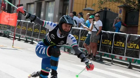 Primera jornada de la IX Xamascada Valle de Laciana Campeonatos de Europa Alpino en Línea que se celebra en Villablino.