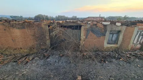 La desolación se adueña de la Valdería; Castrocalbón y San Esteban de Nogales vivieron momentos dramáticos por las llamas y el resultado fue desolador. Fotos: Heraldo de León