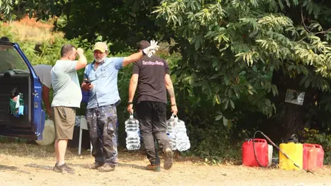 Incendio en Anllares del Sil y Orallo. La provincia de León vive un momento dramático en los incendios. Fotos: César Hornija