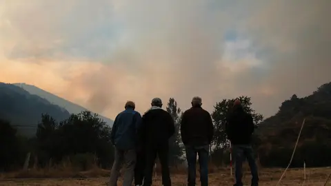 El fuego de Tierras de la Reina avanza hacia Picos y complica la extinción. Los equipos de emergencias logran acotar el avance en Boca de Huérgano y Los Espejos, aunque el incendio sigue activo y bajo vigilancia constante. Fotos: Peio García
