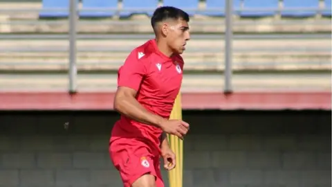 Los jugadores de la Cultural y Deportiva Leonesa, durante un entrenamiento.