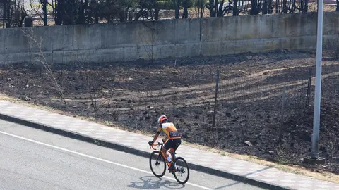 Efectos del incendio de Castropodame (León). Foto: César Hornija.