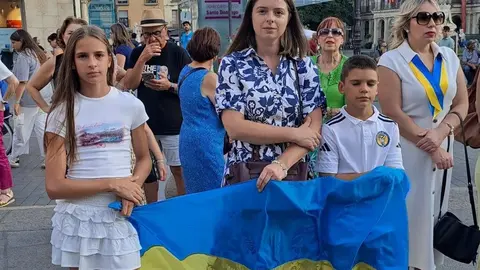 Concentración Día de la Independencia de Ucrania en León. Foto: AALUD