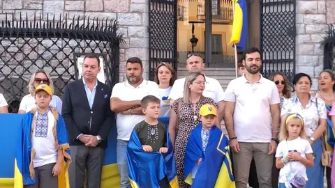 Concentración Día de la Independencia de Ucrania en León. Foto: AALUD