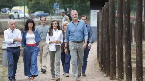 Los reyes visitan las principales zonas afectadas por los incendios forestales en Castilla y León, acompañados del presidente de la Junta, Alfonso Fernández Mañueco