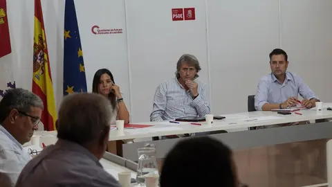 El secretario general del PSOECyL, Carlos Martínez, se reúne con las organizaciones agrarias de Castilla y León. Foto: Rubén Cacho