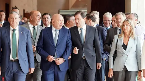 El presidente de la Junta, Alfonso Fernández Mañueco, durante el Pleno extraordinario de las Cortes. Foto: Rubén Cacho