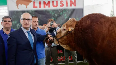 El presidente de la Junta de Castilla y León, Alfonso Fernández Mañueco, junto con el presidente de la Diputación de Salamanca, Javier Iglesias, inaugura Salamaq 2025, la Feria del Sector Agropecuario y 36 Exposición Internacional de Ganado Puro, que se celebra del 4 al 8 de septiembre. Fotos: Susana Martín