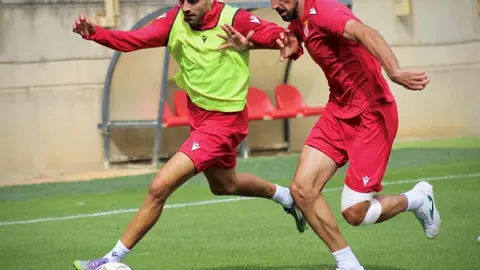 La plantilla de la Cultural se queda sin campo de entrenamiento por un hongo en Puente Castro. El césped del campo número 1 ha quedado inutilizable y el club busca soluciones urgentes para preparar su partido ante el Leganés. En la imagen, uno de los entrenamientos en el Reino de León. Fotos: CyDLeonesa