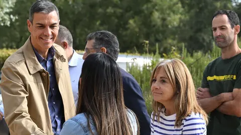 El presidente del Gobierno, Pedro Sánchez, visita la base de la Brigada de Refuerzo en Incendios Forestales, Brif, de Tabuyo del Monte.